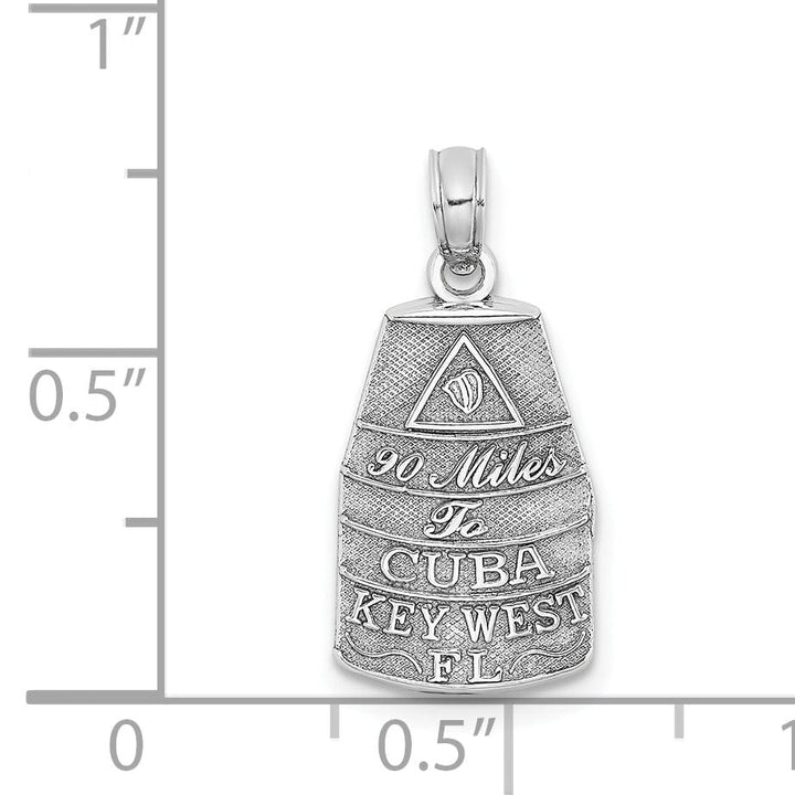 Lovely Rita's Pendants & Charms 14K White Gold Southernmost Point USA 90 Mile From Cuba KEY WEST FL Pendant