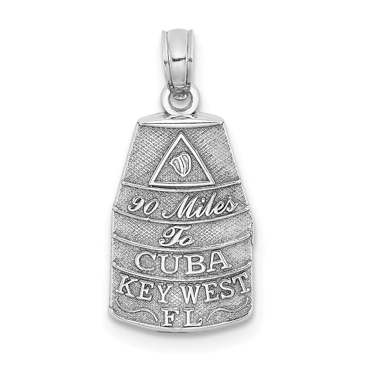 Lovely Rita's Pendants & Charms 14K White Gold Southernmost Point USA 90 Mile From Cuba KEY WEST FL Pendant