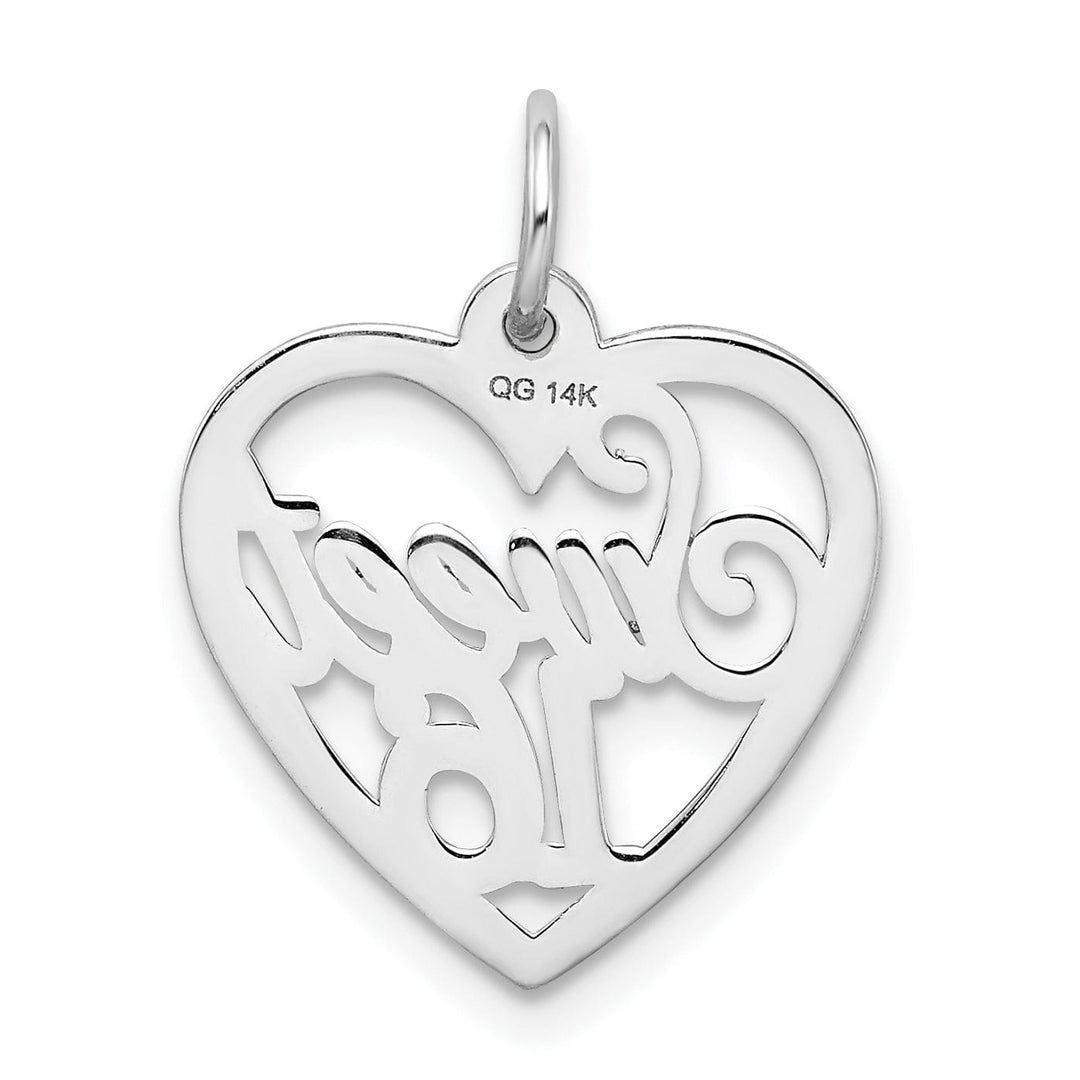 Lovely Rita's Pendants & Charms 14k White Gold Sweet 16 Heart Charm Pendant