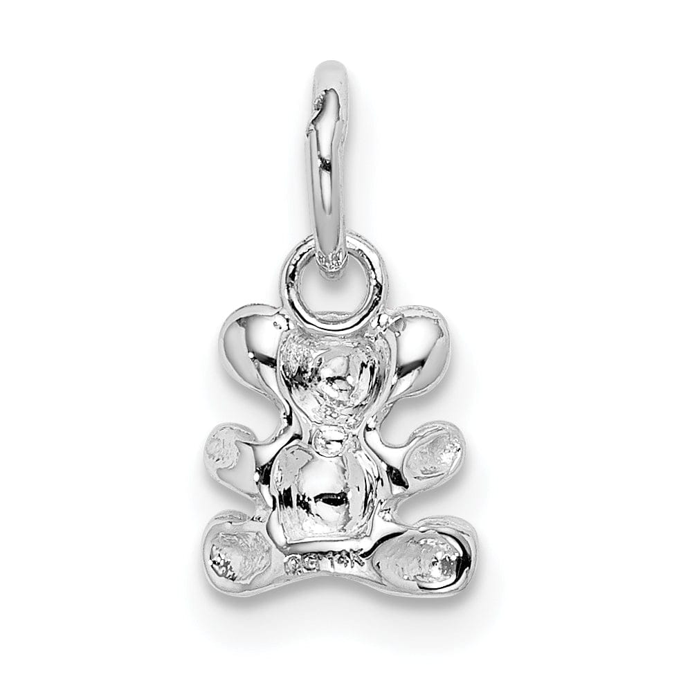 Lovely Rita's Pendants & Charms 14k White Gold Teddy Bear Charm Pendant