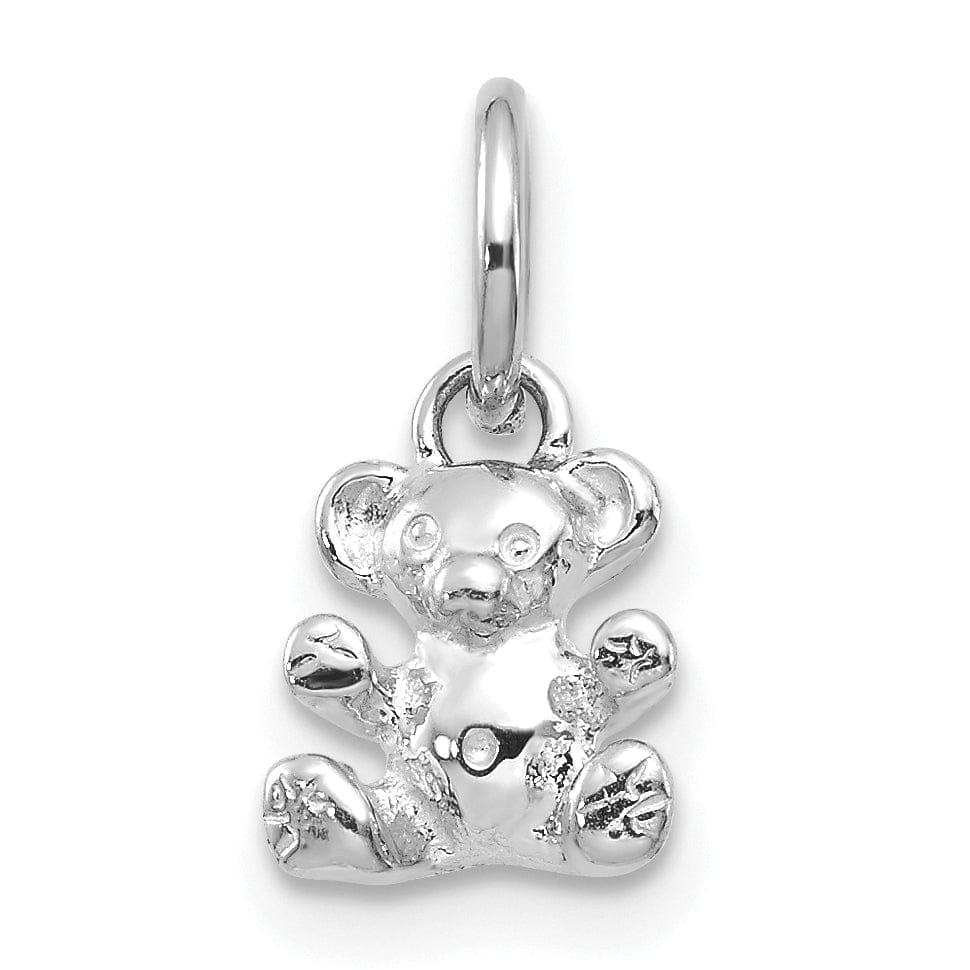 Lovely Rita's Pendants & Charms 14k White Gold Teddy Bear Charm Pendant
