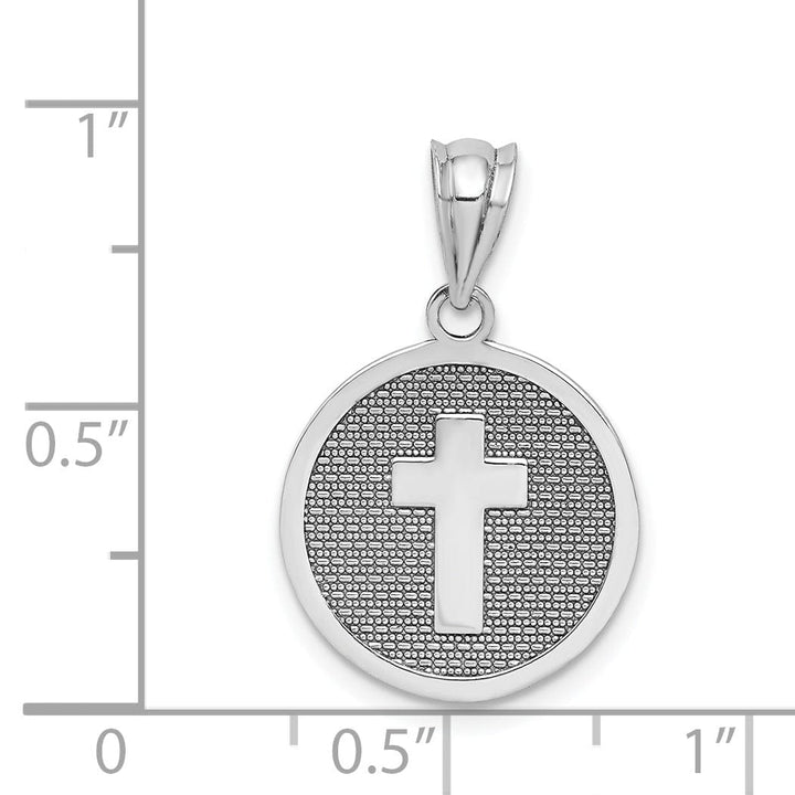 Lovely Rita's Pendants & Charms 14k White Gold Texture Polish Finish Cross 1st Holy Communion Pendant