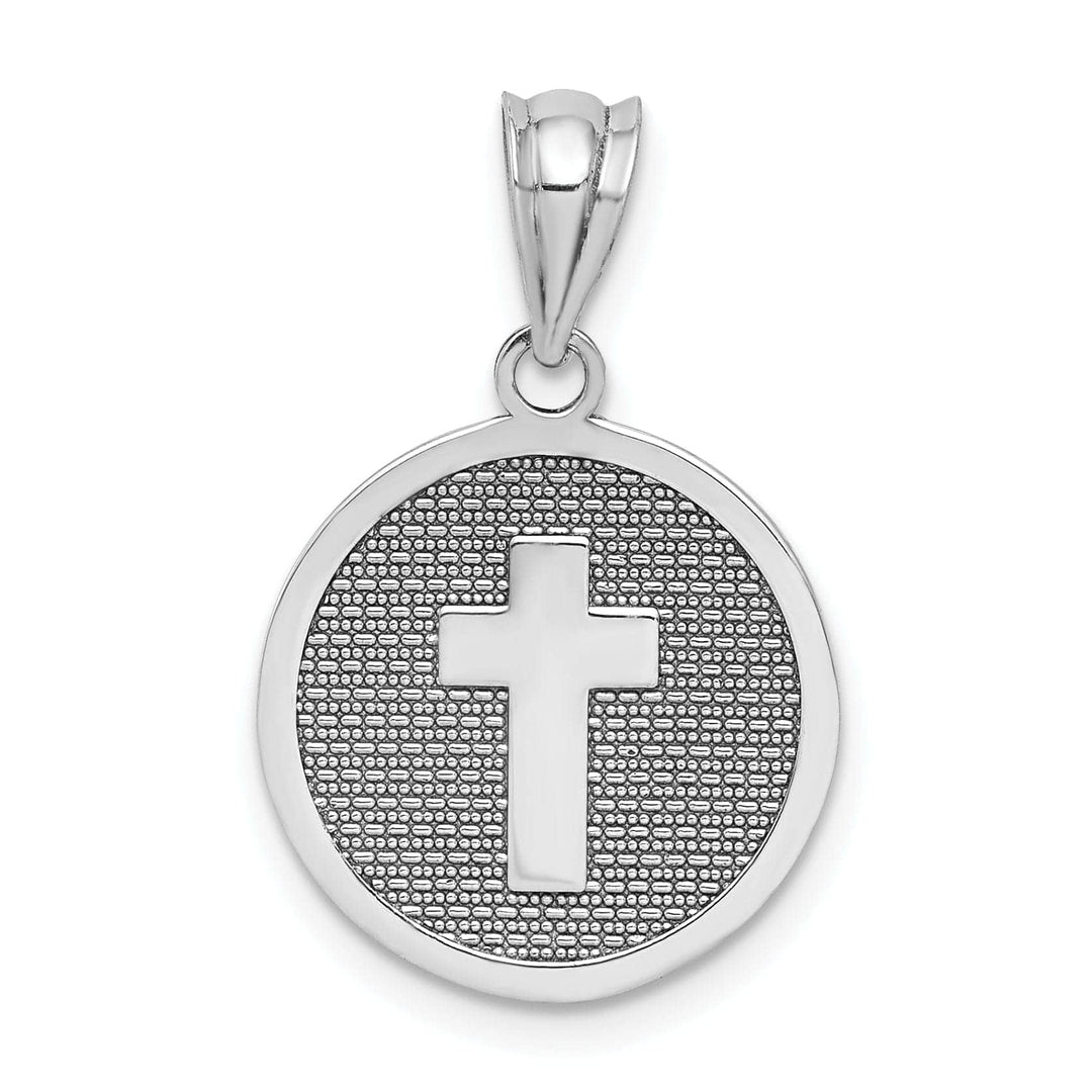 Lovely Rita's Pendants & Charms 14k White Gold Texture Polish Finish Cross 1st Holy Communion Pendant
