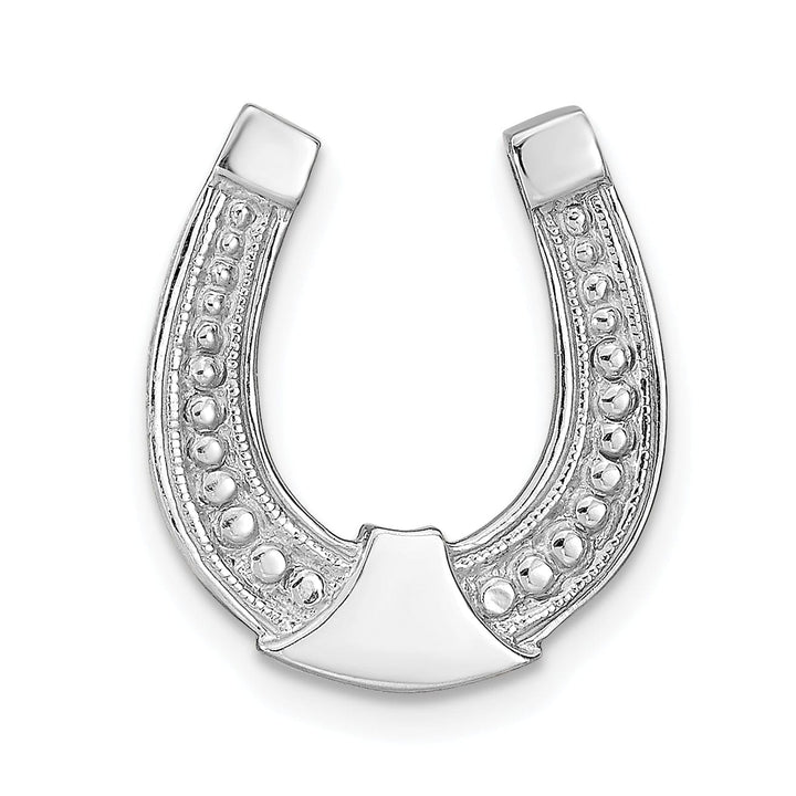 Lovely Rita's Pendants & Charms 14k White Gold Textured Polished Finish Horseshoe Chain Slide Charm Pendant will not fit omega chain