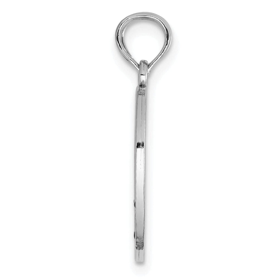 Lovely Rita's Pendants & Charms 14K White Gold Textured, Red, Green Enamel Finish BIG-LITTLE SISTER Break Apart Heart Charm Pendant