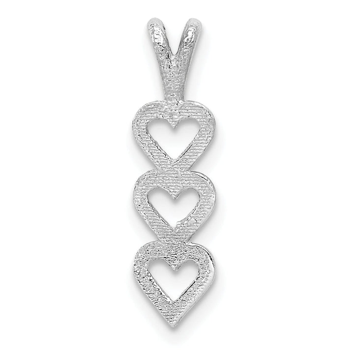 Lovely Rita's Pendants & Charms 14k White Gold Triple Heart Pendant