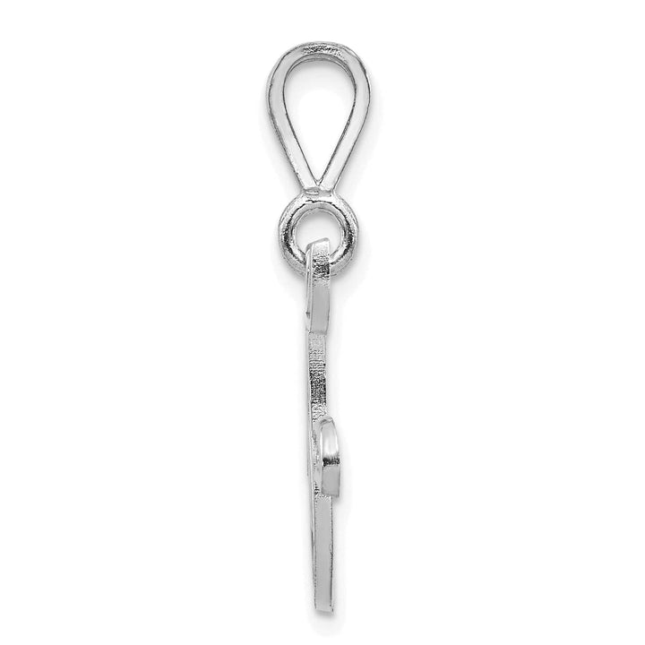 Lovely Rita's Pendants & Charms 14K White GoldFancy Filigree Script Design Letter F Initial Pendant