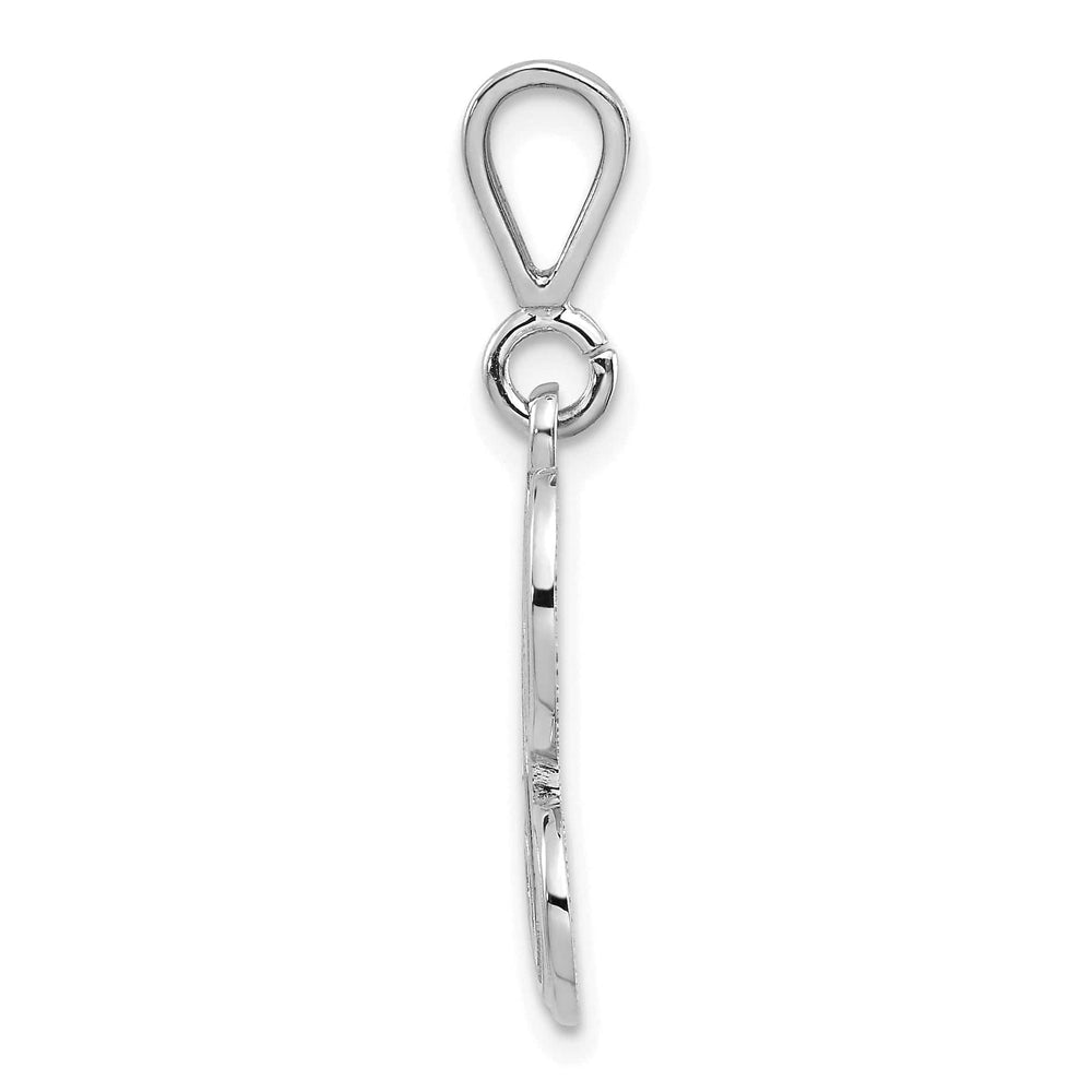 Lovely Rita's Pendants & Charms 14K White GoldFancy Filigree Script Design Letter H Initial Pendant