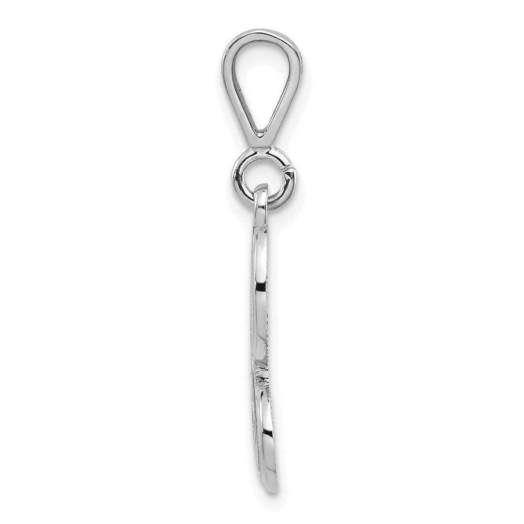 Lovely Rita's Pendants & Charms 14K White GoldFancy Filigree Script Design Letter H Initial Pendant