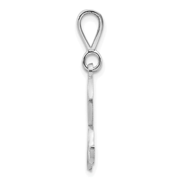 Lovely Rita's Pendants & Charms 14K White GoldFancy Filigree Script Design Letter R Initial Pendant