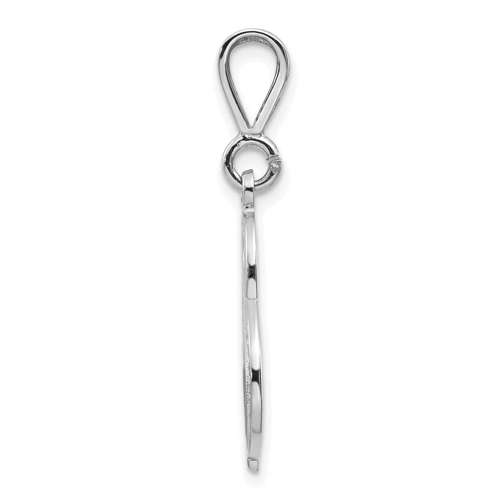 Lovely Rita's Pendants & Charms 14K White GoldFancy Filigree Script Design Letter S Initial Pendant