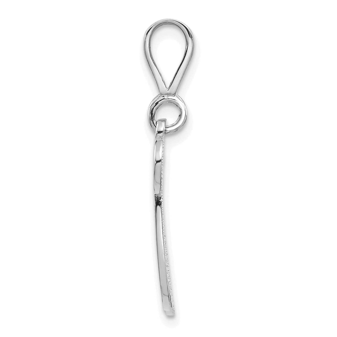 Lovely Rita's Pendants & Charms 14K White GoldFancy Filigree Script Design Letter W Initial Pendant