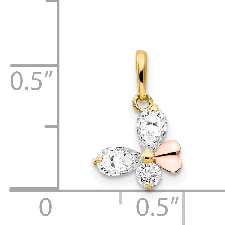 Lovely Rita's Pendants & Charms 14k Yellow and Rose Gold Butterfly Pendant