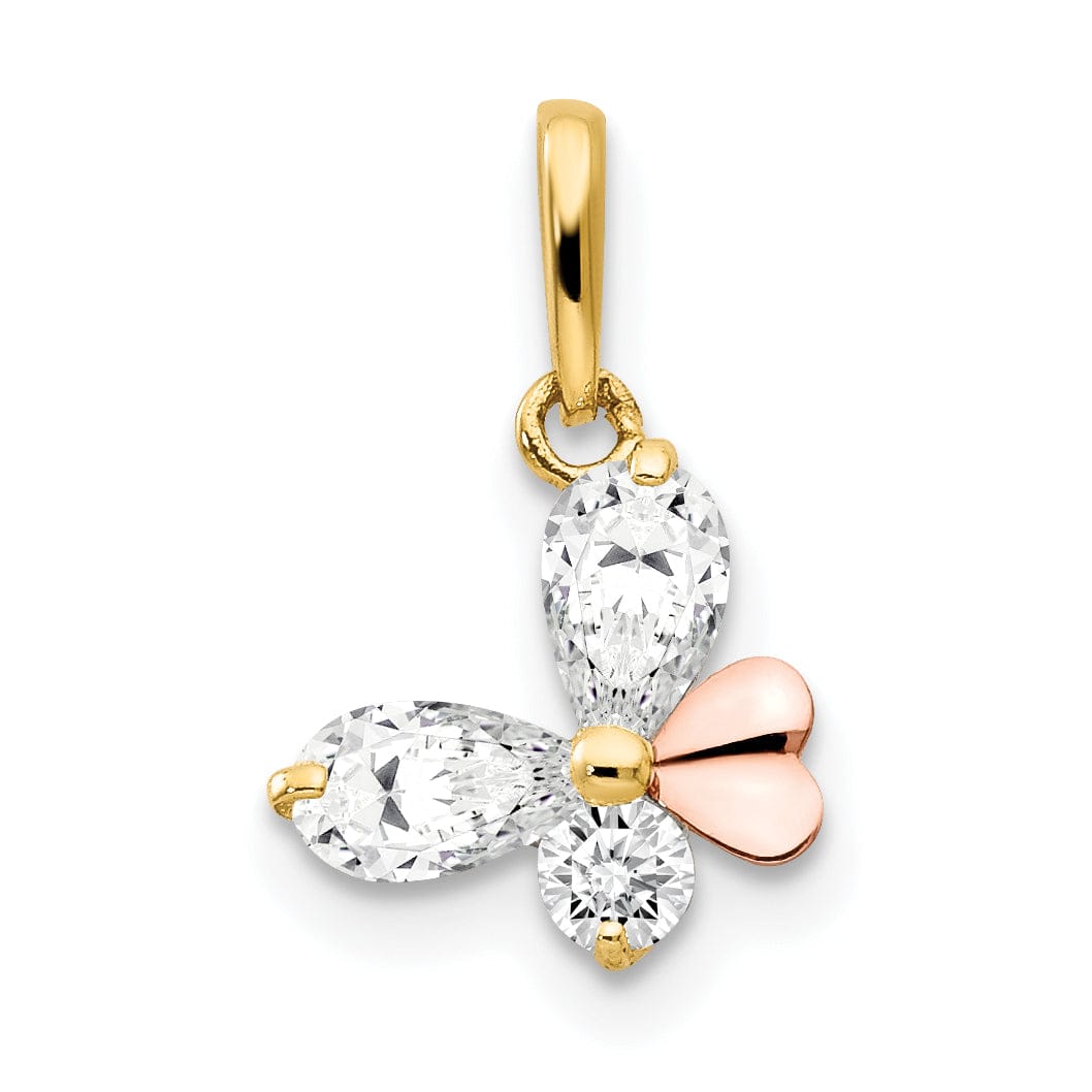 Lovely Rita's Pendants & Charms 14k Yellow and Rose Gold Butterfly Pendant