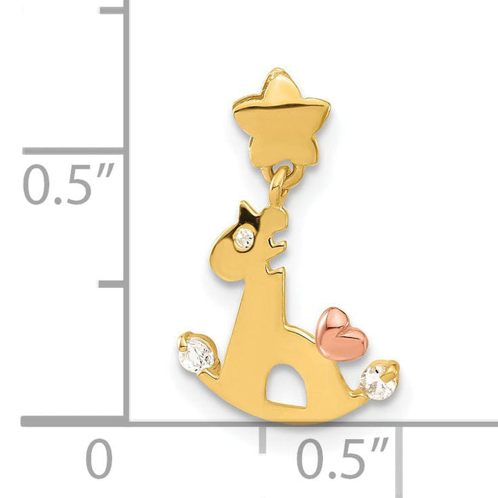 Lovely Rita's Pendants & Charms 14k Yellow and Rose Gold Rocky Horse Pendant