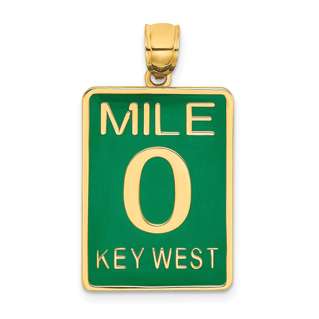 Lovely Rita's Pendants & Charms 14k Yellow Gold 0 KEY WEST Mile Marker Pendant