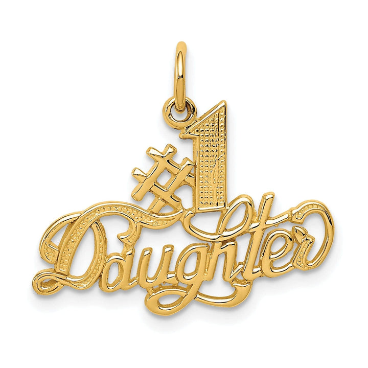 Lovely Rita's Pendants & Charms 14k Yellow Gold #1 Daughter Charm Pendant