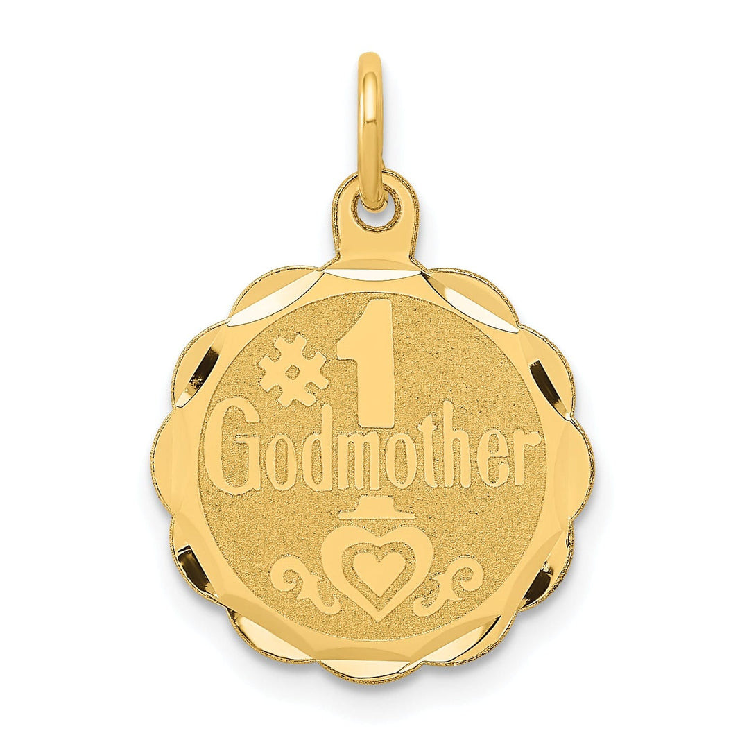 Lovely Rita's Pendants & Charms 14k Yellow Gold #1 Godmother Charm Pendant