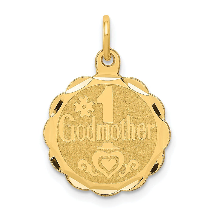Lovely Rita's Pendants & Charms 14k Yellow Gold #1 Godmother Charm Pendant