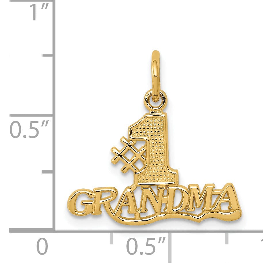 Lovely Rita's Pendants & Charms 14k Yellow Gold #1 Grandma Charm Pendant