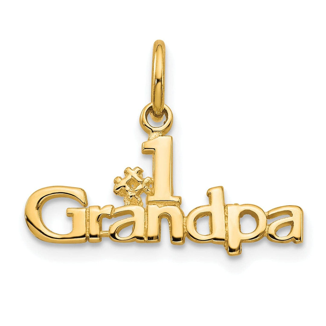 Lovely Rita's Pendants & Charms 14k Yellow Gold #1 Grandpa Charm Pendant