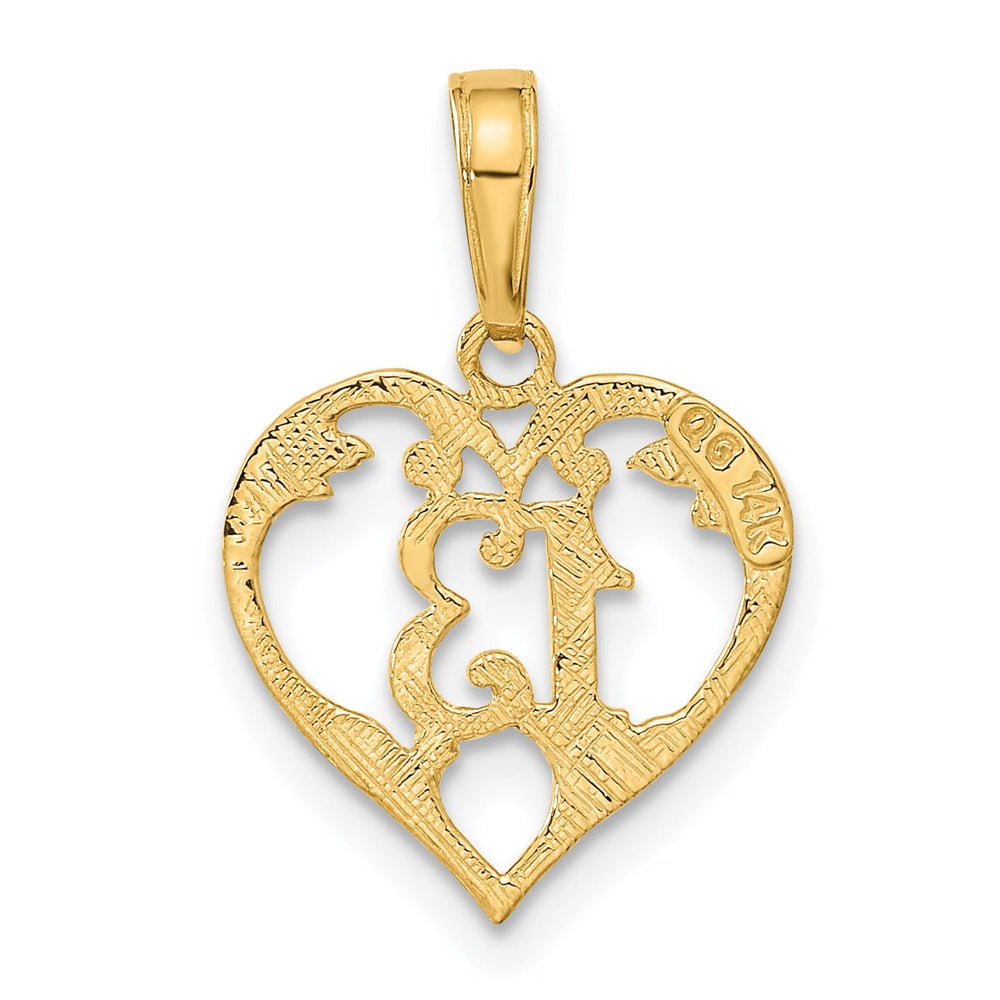 Lovely Rita's Pendants & Charms 14k Yellow Gold 13 in Heart Cut-out Pendant