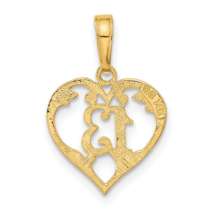 Lovely Rita's Pendants & Charms 14k Yellow Gold 13 in Heart Cut-out Pendant