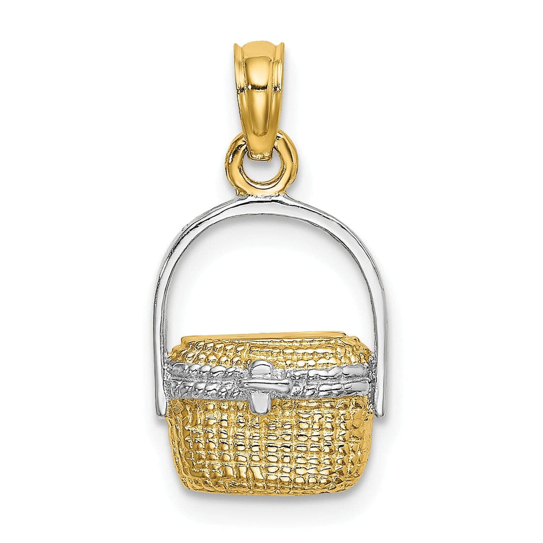 Lovely Rita's Pendants & Charms 14K Yellow Gold 2-D Moveable Nantucket Basket Pendant
