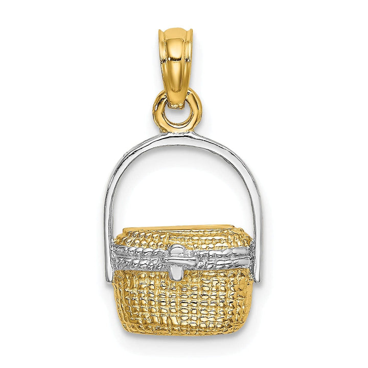Lovely Rita's Pendants & Charms 14K Yellow Gold 2-D Moveable Nantucket Basket Pendant