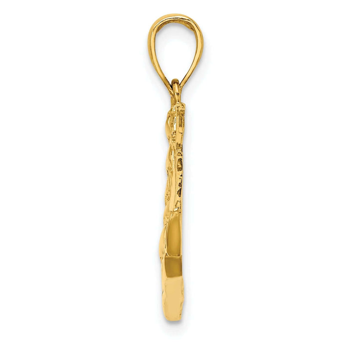 Lovely Rita's Pendants & Charms 14K Yellow Gold 2-Dimensional Polished Finished Sailing Ship Charm Pendant