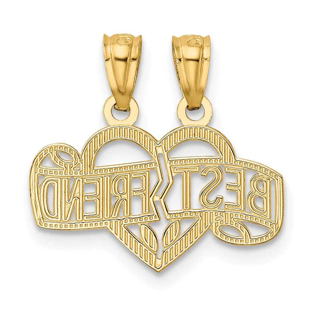 Lovely Rita's Pendants & Charms 14k Yellow Gold 2-Piece Best Friend Heart Charm