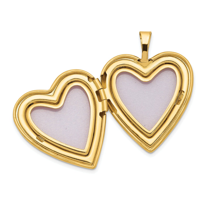 Lovely Rita's Pendants & Charms 14k Yellow Gold 20MM Enamel Rose Heart Locket