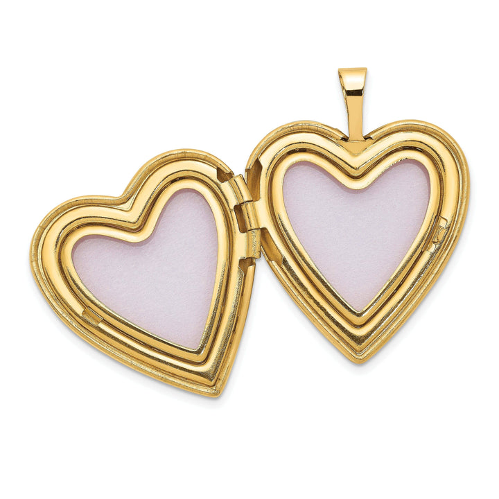Lovely Rita's Pendants & Charms 14k Yellow Gold 20MM Plain Polished Heart Locket