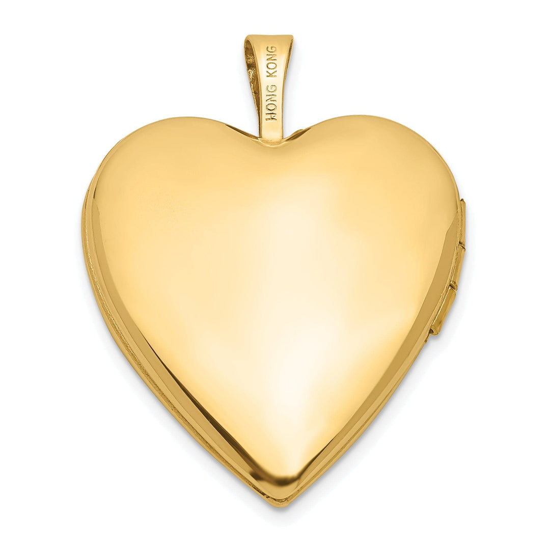 Lovely Rita's Pendants & Charms 14k Yellow Gold 20MM Plain Polished Heart Locket