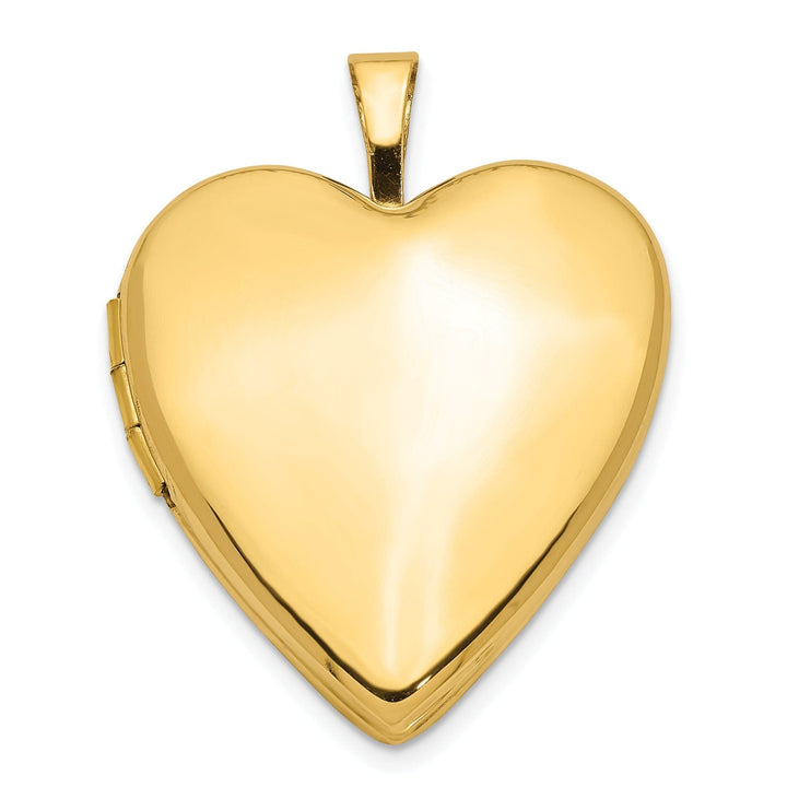 Lovely Rita's Pendants & Charms 14k Yellow Gold 20MM Plain Polished Heart Locket