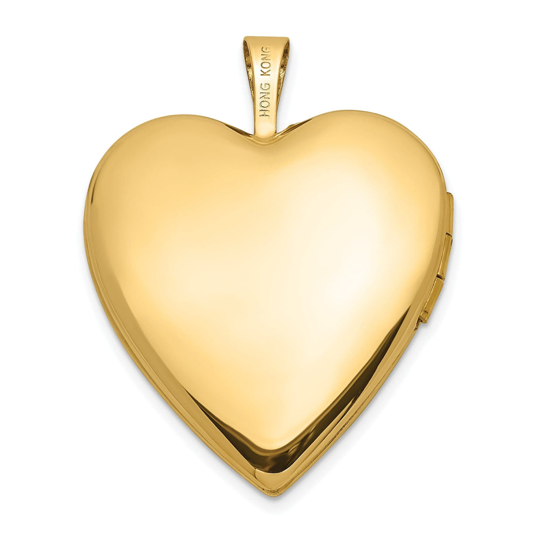 Lovely Rita's Pendants & Charms 14k Yellow Gold 20MM Satin With Diamond Heart Lock