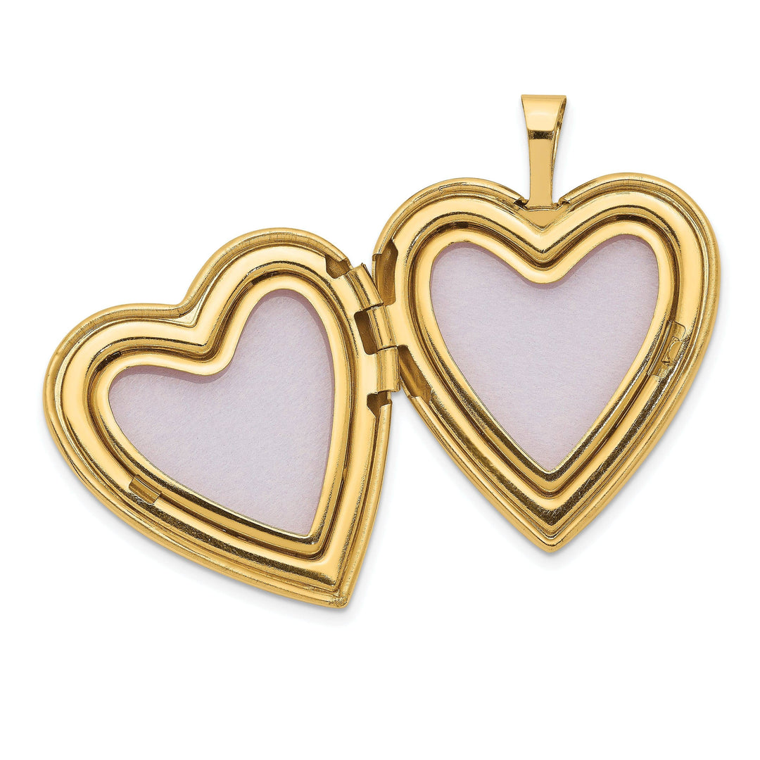 Lovely Rita's Pendants & Charms 14k Yellow Gold 20MM Side Swirl Heart Locket