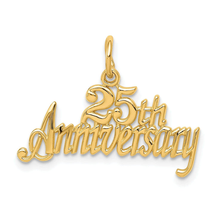Lovely Rita's Pendants & Charms 14k Yellow Gold 25th Anniversary Charm Pendant
