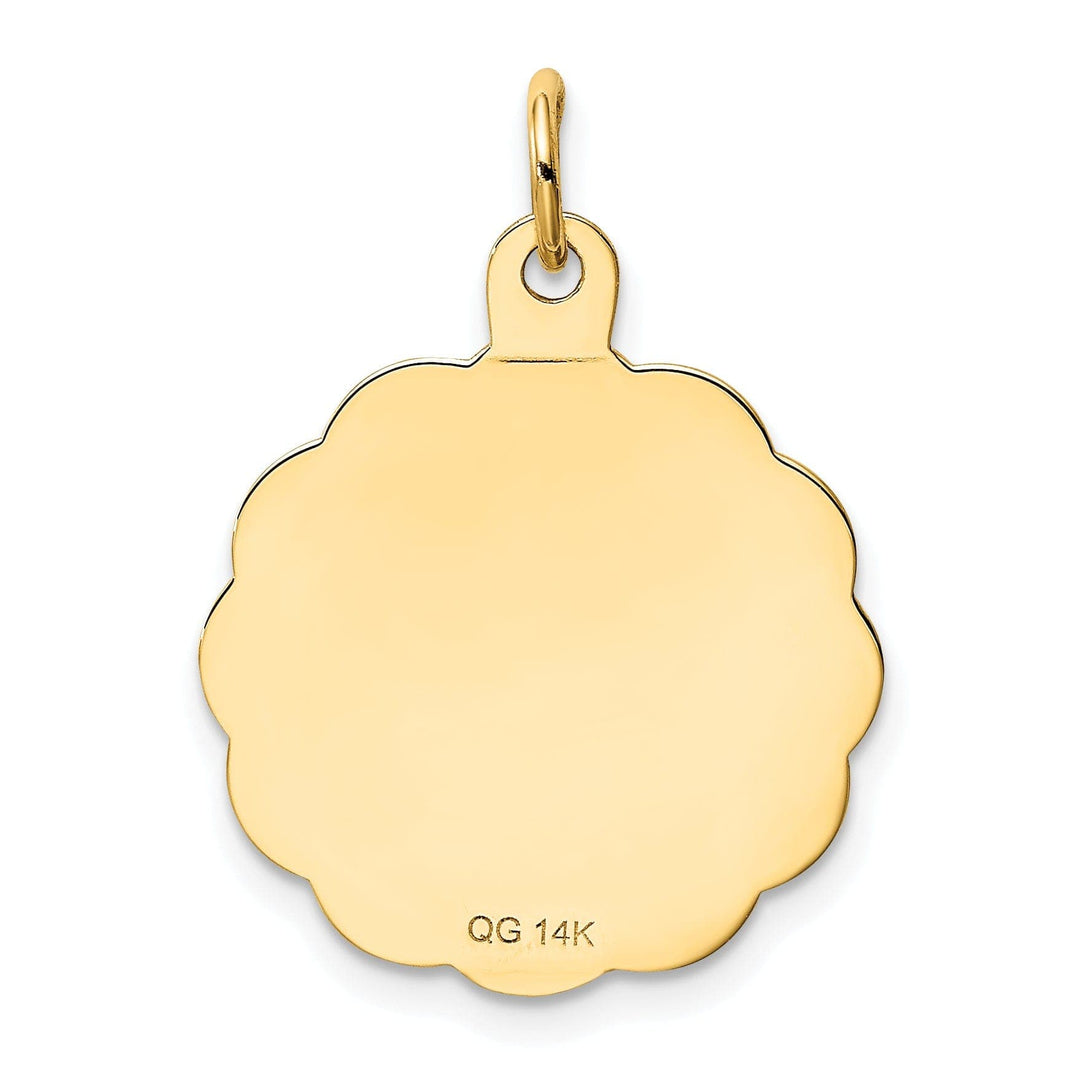 Lovely Rita's Pendants & Charms 14k Yellow Gold 25th Anniversary Disc Pendant