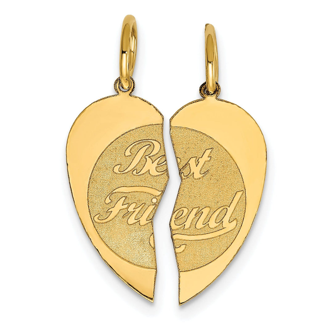 Lovely Rita's Pendants & Charms 14k Yellow Gold 2pc Best Friend Charm Pendant