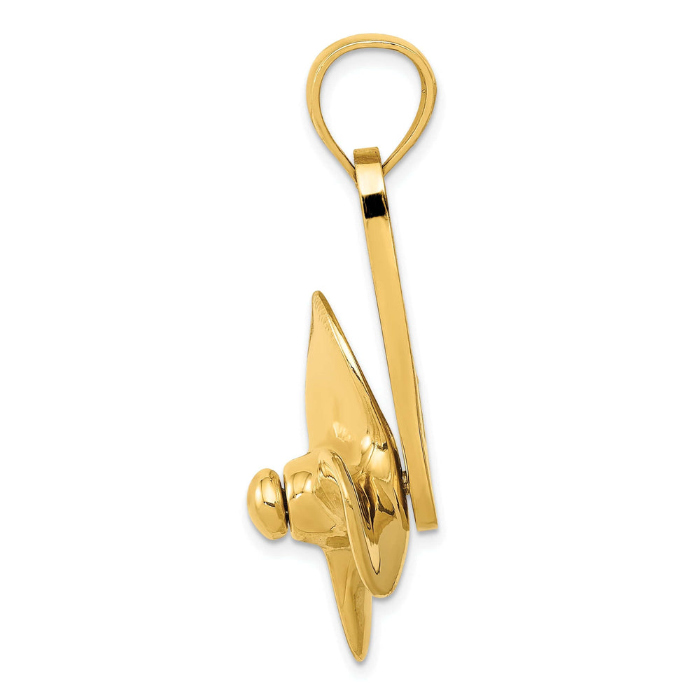 Lovely Rita's Pendants & Charms 14k Yellow Gold 3 Blade Propeller Pendant