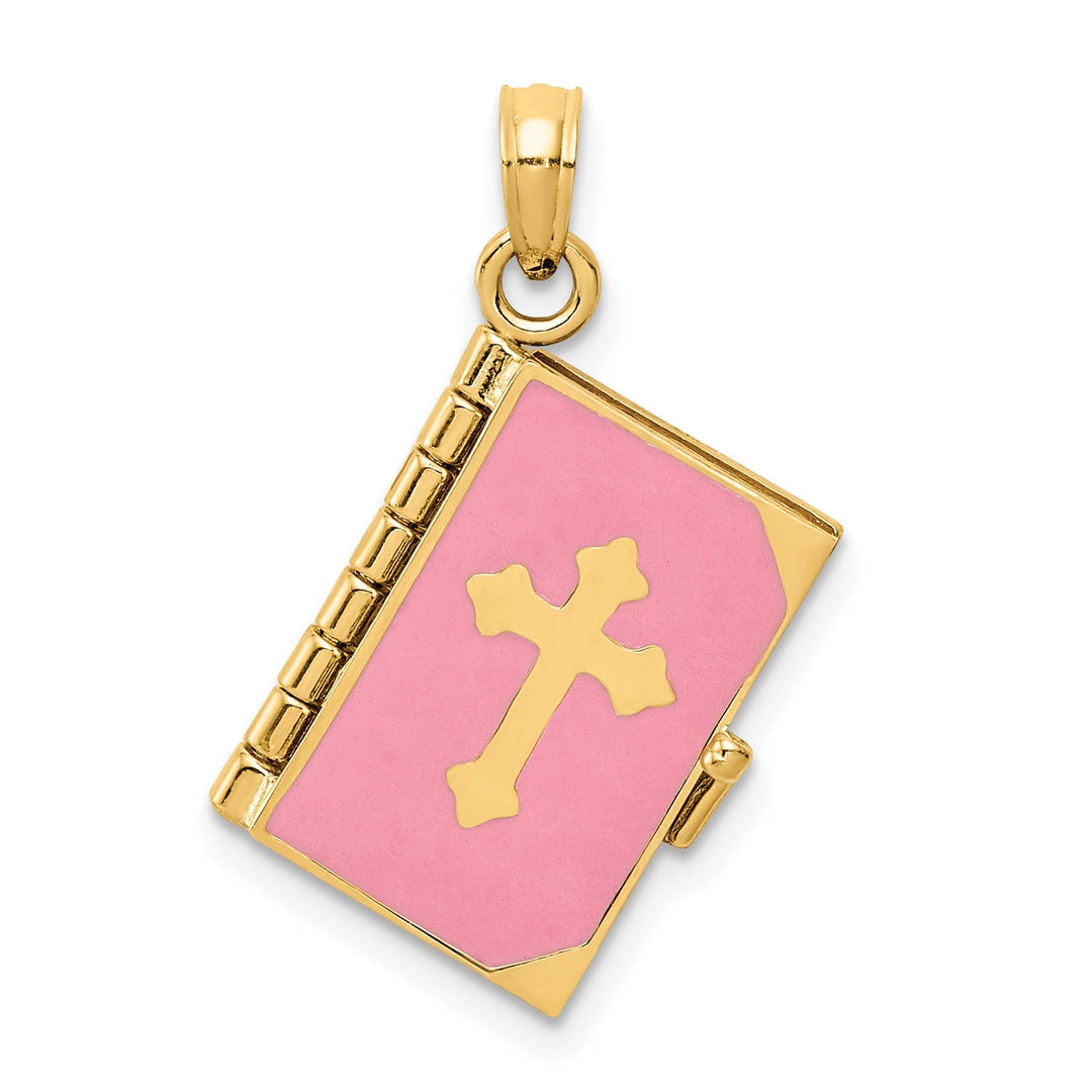 Lovely Rita's Pendants & Charms 14K Yellow Gold 3-D Cross The Lord's Prayer Bible Moveable Pendant