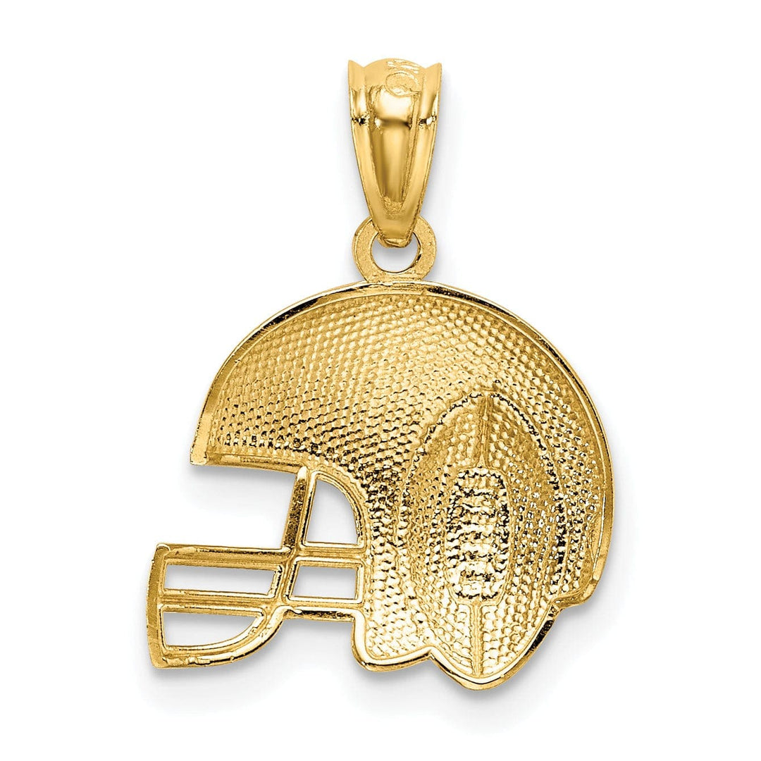 Lovely Rita's Pendants & Charms 14k Yellow Gold 3-D Football on Helmet Pendant