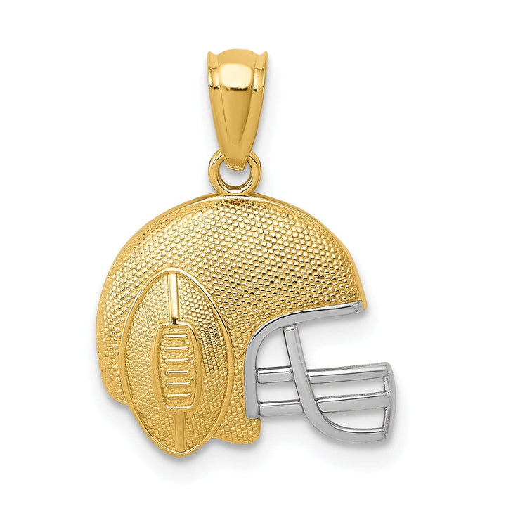 Lovely Rita's Pendants & Charms 14k Yellow Gold 3-D Football on Helmet Pendant