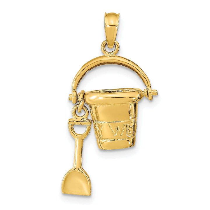 Lovely Rita's Pendants & Charms 14K Yellow Gold 3-D KEY WEST Moveable Pail and Shovel Pendant