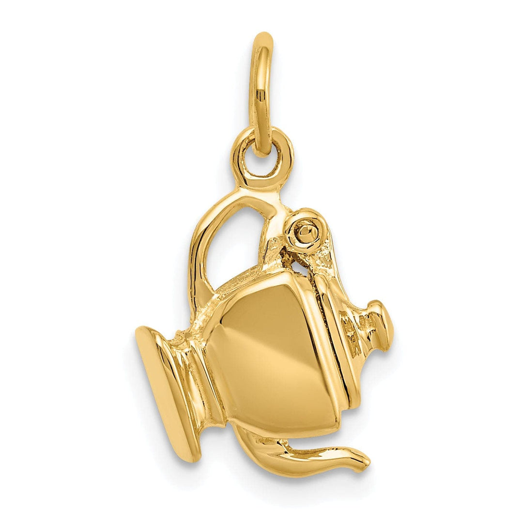 Lovely Rita's Pendants & Charms 14k Yellow Gold 3-D Lid Open Tea Pot Pendant