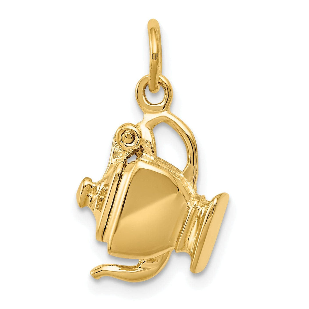 Lovely Rita's Pendants & Charms 14k Yellow Gold 3-D Lid Open Tea Pot Pendant