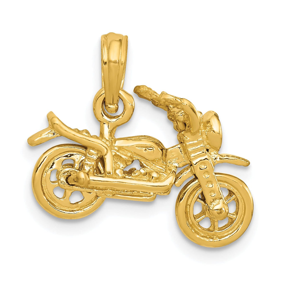 Lovely Rita's Pendants & Charms 14k Yellow Gold 3-D Moveable Motorcycle Pendant