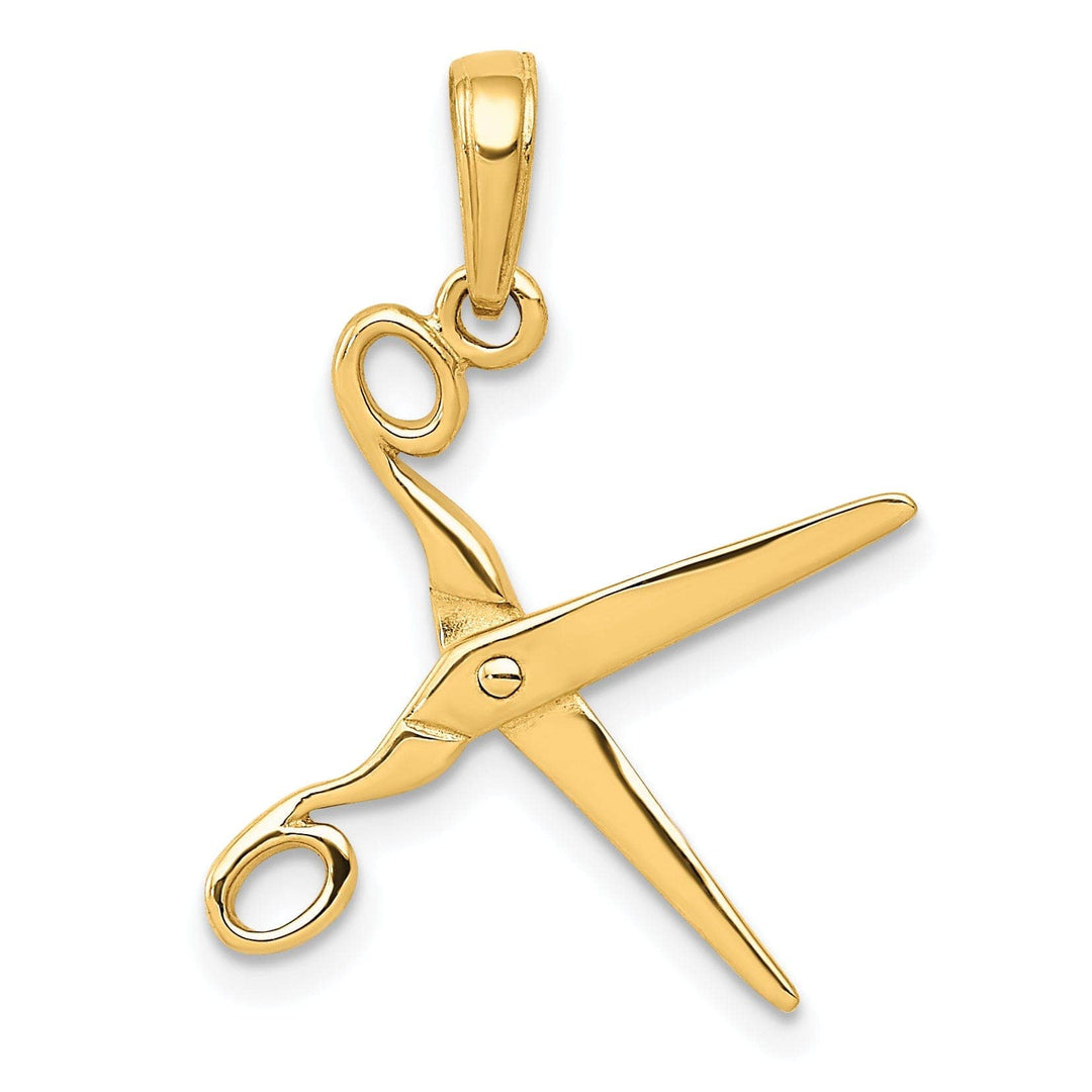 Lovely Rita's Pendants & Charms 14k Yellow Gold 3-D Moveable Scissors Charm