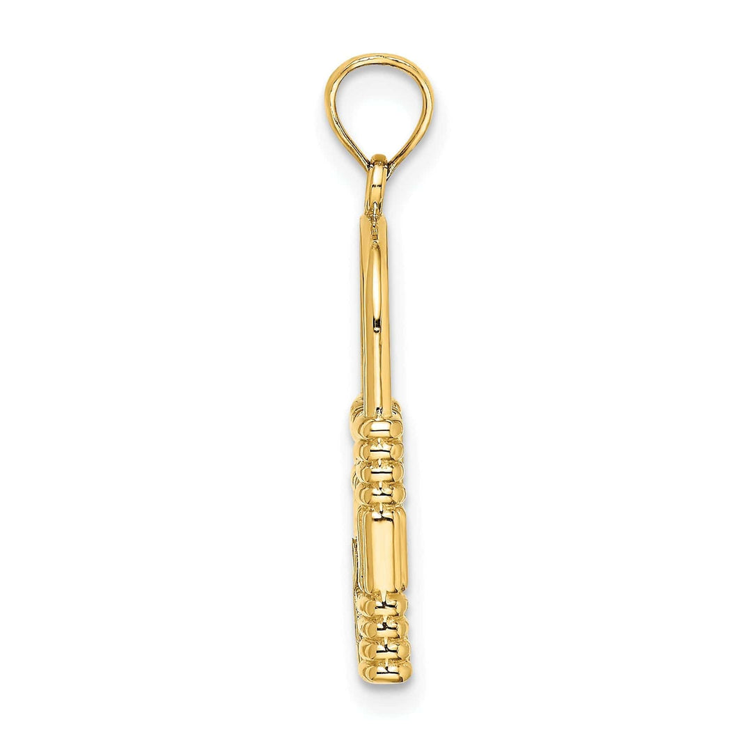 Lovely Rita's Pendants & Charms 14K Yellow Gold 3-D Padlock with Key Hole Design Charm Pendant